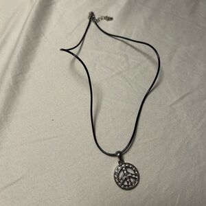 Silver Peace Pendant Necklace